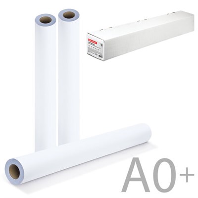 Бумага широкоформатная рулон для плоттера, 914 мм х 45 м х втулка 50,8 мм, 90 г/м2, белизна CIE 146%, BRAUBERG, 110450 110450