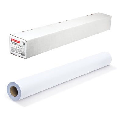 Бумага широкоформатная рулон для плоттера, 1067 мм х 45 м х втулка 50,8 мм, 80 г/м2, белизна CIE 146%, BRAUBERG, 110628 110628