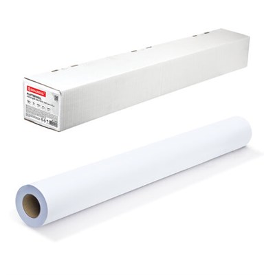 Бумага широкоформатная рулон для плоттера, 1067 мм х 45 м х втулка 50,8 мм, 90 г/м2, белизна CIE 146%, BRAUBERG, 110631 110631