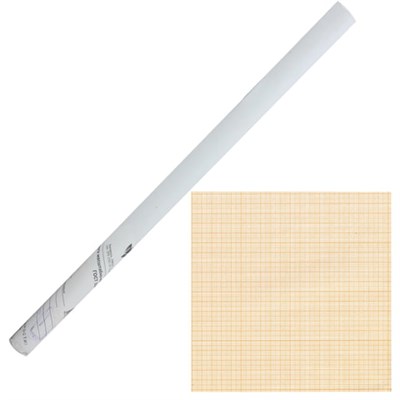 Бумага масштабно-координатная (миллиметровая), рулон 878 мм х 10 м, оранжевая, 65 г/м2, STAFF, 122811 122811 - фото 49129708