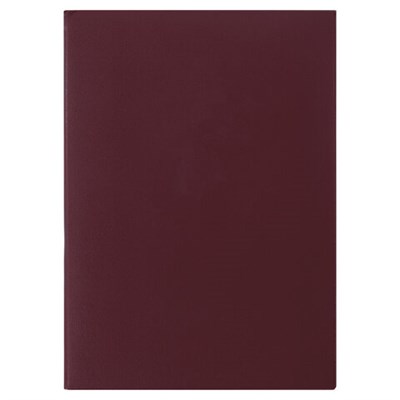 Папка адресная бумвинил без надписи, формат А4, бордовая, индивидуальная упаковка, STAFF "Basic", 129634 129634