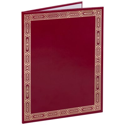 Папка адресная бумвинил бордовый, "Рамка", формат А4, STAFF, 121919 121919