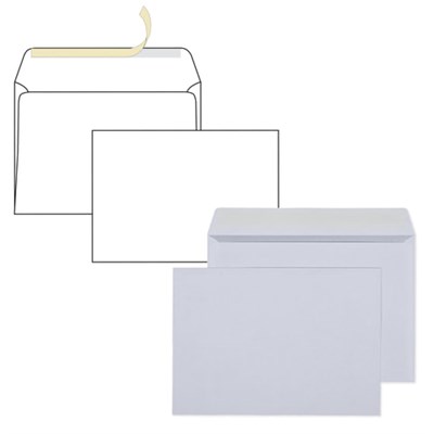 Конверты С5 (162х229 мм), отрывная лента, 80 г/м2, КОМПЛЕКТ 1000 шт., внутренняя запечатка, С5.01С 128289