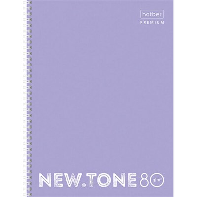 Тетрадь А4 80 л. HATBER Premium гребень, линия, глянцевая ламинация, "NEWtone PASTEL Лаванда", T346549, 80Т4лA2гр_05019 113116 - фото 49152409