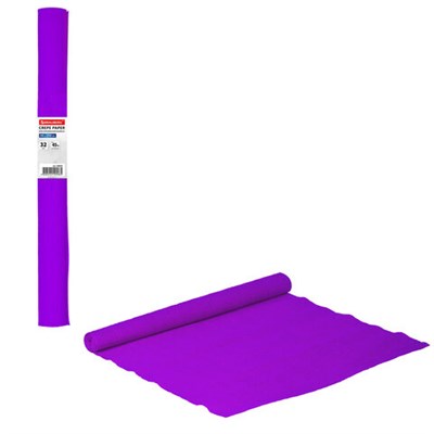 Бумага гофрированная/креповая, 32 г/м2, 50х250 см, фиолетовая, в рулоне, BRAUBERG, 126533 - фото 49153879
