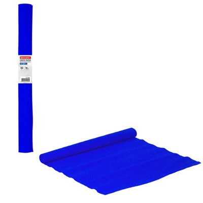 Бумага гофрированная/креповая, 32 г/м2, 50х250 см, синяя, в рулоне, BRAUBERG, 126535 - фото 49153903