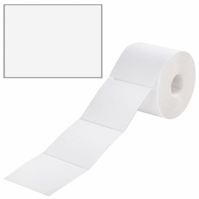 Этикетка ТермоЭко (100х100 мм), 1000 этикеток в ролике, прозрачная подложка из пленки, светостойкость до 2 месяцев, 114509, 54167 114509