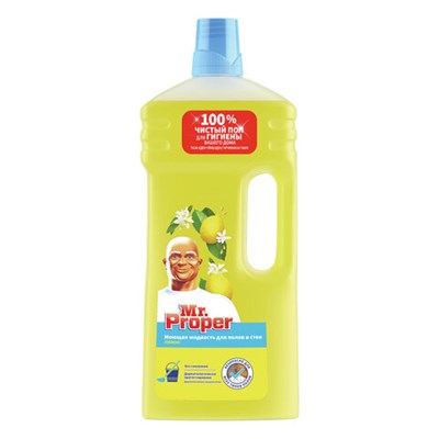 Средство для мытья пола и стен 1,5 л, MR.PROPER (Мистер Пропер) "Лимон" - фото 49160696
