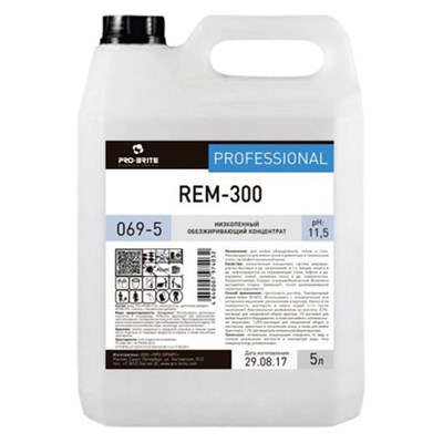 Средство моющее универсальное 5 л, PRO-BRITE REM-300, щелочное, низкопенное, концентрат, 069-5 605253 - фото 49161298