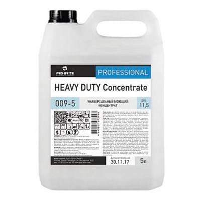 Средство моющее универсальное 5 л, PRO-BRITE HEAVY DUTY, щелочное, низкопенное, концентрат, 009-5 - фото 49161315