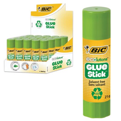 Клей-карандаш BIC "ECOlutions", 21 г, с ароматом яблока, 8923452. - фото 49171765