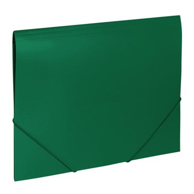 Папка на резинках BRAUBERG "Office", зеленая, до 300 листов, 500 мкм, 227710 - фото 49180586