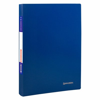 Папка 80 вкладышей BRAUBERG "Office", синяя, 0,8 мм, 222638 - фото 49181512