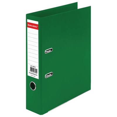 Папка-регистратор BRAUBERG "EXTRA", 75 мм, зеленая, двустороннее покрытие пластик, металлический уголок, 228573 - фото 49183321