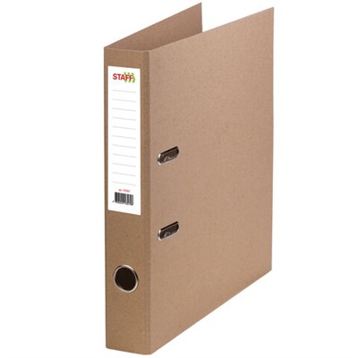 Папка-регистратор STAFF "Basic" картонная, без покрытия и уголка, 55 мм, 225942 - фото 49183708
