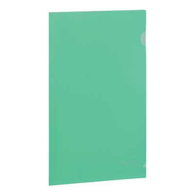 Папка-уголок жесткая BRAUBERG, зеленая, 0,15 мм, 221639 - фото 49183770