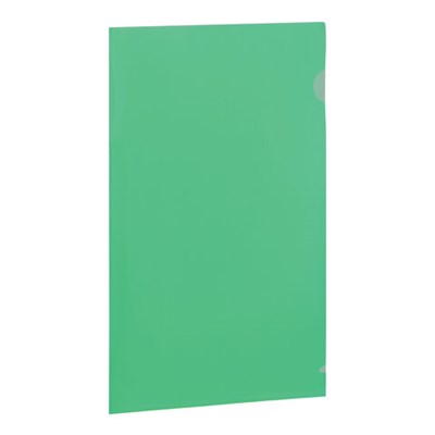 Папка-уголок BRAUBERG, зеленая, 0,10 мм, 223965 - фото 49183855
