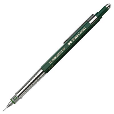 Карандаш механический 0,7 мм, FABER-CASTELL "TK-Fine Vario L", ластик, корпус темно-зеленый, 135700 - фото 49187299