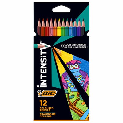 Карандаши цветные BIC "Intensity", 12 цветов, трехгранные, 9505272 181847 - фото 49189306