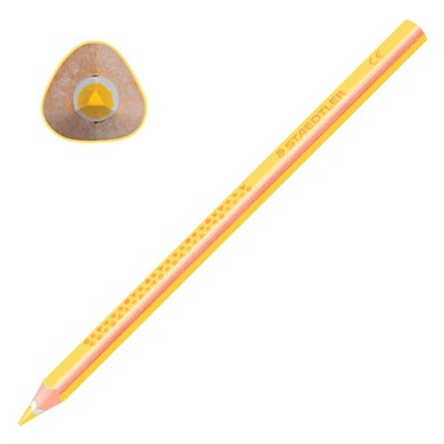 Карандаш цветной утолщенный STAEDTLER "Noris club", 1 шт., трехгранный, грифель 4 мм, желтый, 1284-1 - фото 49189459