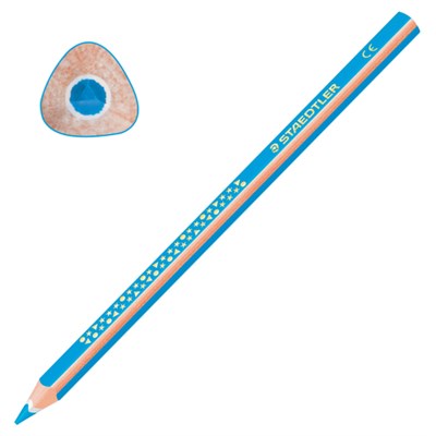Карандаш цветной утолщенный STAEDTLER "Noris club", 1 шт., трехгранный, грифель 4 мм, голубой, 1284-30 - фото 49189463