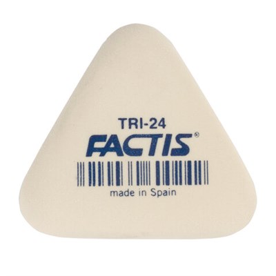 Ластик FACTIS (Испания) TRI 24, 51х46х12 мм, белый, треугольный, мягкий, PMFTRI24 - фото 49190339