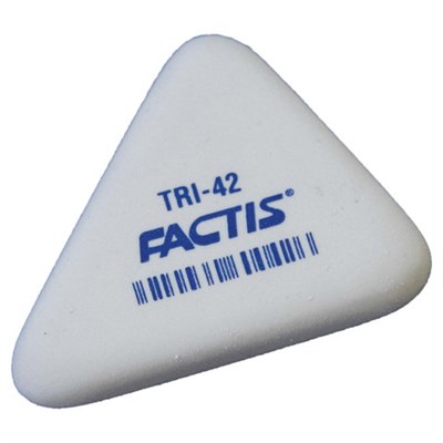 Ластик FACTIS TRI 42 (Испания), 45х35х8 мм, белый, треугольный, PMFTRI42 - фото 49190377