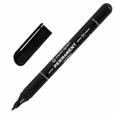 Маркер перманентный CENTROPEN 2846, ЧЕРНЫЙ, тонкий наконечник, 1 мм, 6 2846 9412 150207 - фото 49195195