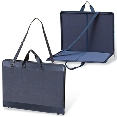 Папка для рисунков и чертежей, А2, 645х470 мм, "Пленэр-2", с ручками, кожзам и ткань, черная, 675/1 223112 - фото 49197367