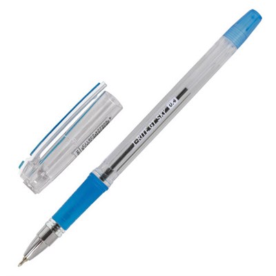 Ручка шариковая масляная с грипом BRAUBERG "i-Rite GT SKY", СИНЯЯ, голубые детали, узел 0,4 мм, 143299 - фото 49202098