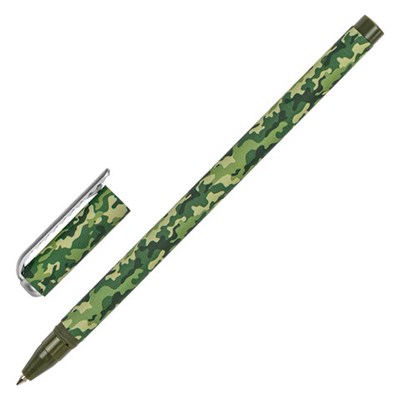 Ручка шариковая BRAUBERG SOFT TOUCH STICK "KHAKI", СИНЯЯ, мягкое покрытие, узел 0,7 мм, 143703 143703 - фото 49202627