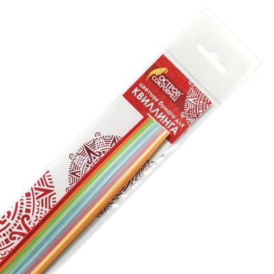 Бумага для квиллинга "Радуга", 10 цветов, 200 полос, 3 мм х 300 мм, 80 г/м2, ОСТРОВ СОКРОВИЩ, 128750 128750 - фото 49209692