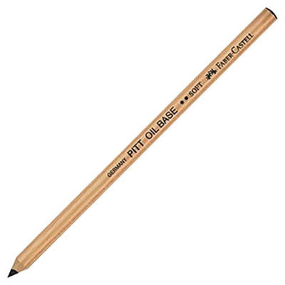 Карандаш масляный FABER-CASTELL "Pitt Oil Base", черный, мягкий, 112602 181509 - фото 49224417