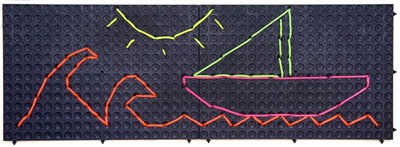 Набор Полидрон Узорная шнуровка №2 (Набор черных панелей для создания композиций) - фото 49455354