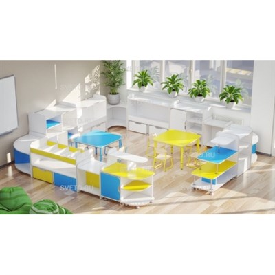 Набор стеллажей для игрушек и пособий "Кроха" 9452-9458