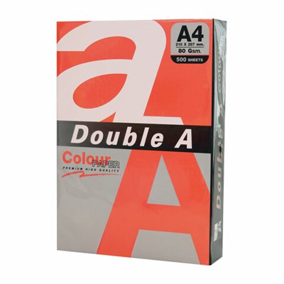 Бумага цветная DOUBLE A, А4, 80 г/м2, 500 л., интенсив, красная 115124 - фото 49886118