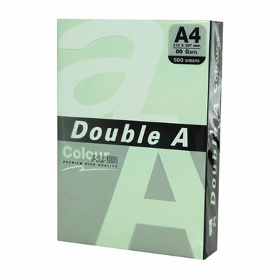 Бумага цветная DOUBLE A, А4, 80 г/м2, 500 л., пастель, светло-зеленая 115114 - фото 49886124