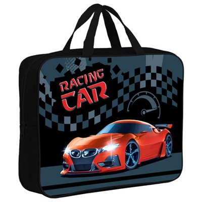 Папка на молнии с ручками BRAUBERG А4, 1 отделение, полиэстер, 80 мм, "Racing Car", 271132 271132