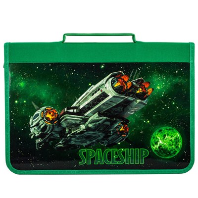 Папка для труда на молнии BRAUBERG А4 с ручкой, 1 отделение, органайзер, "Galaxy", 270995 270995