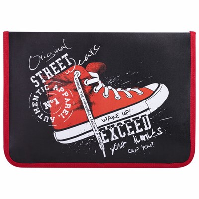 Папка для труда на молнии ЮНЛАНДИЯ А4, 1 отделение, откидная планка, органайзер, "Original", 270985 270985