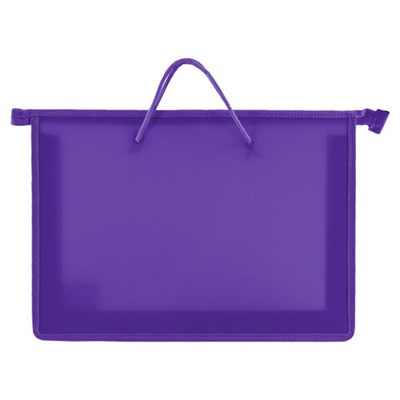 Папка на молнии с ручками ПИФАГОР, А4, 1 отделение, пластик, 55 мм, фиолетовая, 228237 228237