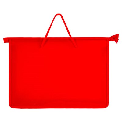 Папка на молнии с ручками ПИФАГОР, А4, 1 отделение, пластик, 55 мм, красная, 228234 228234