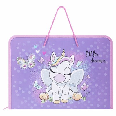 Папка для труда на молнии с ручками ПИФАГОР А4, 1 отделение, пластик, органайзер, "Sweet Dreamer", 271471 271471