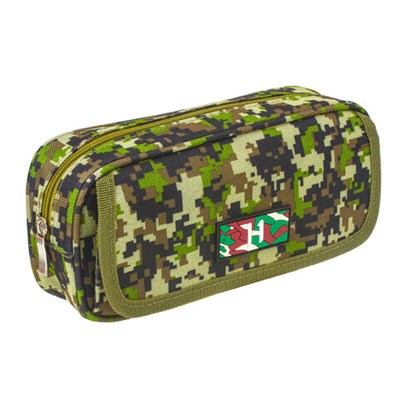 Пенал BRAUBERG для мальчиков, 1 отделение, органайзер, мягкий, "Military", зеленый, 21х5х9 см, 228990 228990