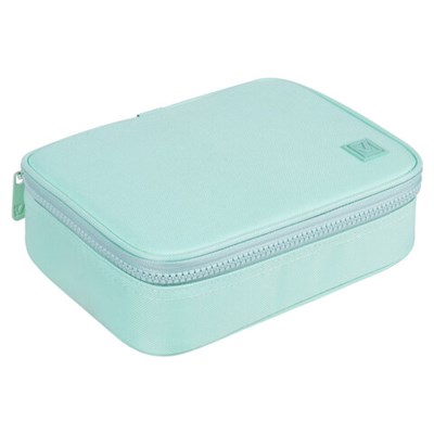 Пенал-косметичка BRAUBERG БОЛЬШОЙ, 1 отделение, 1 откидная планка, ткань, 21x15x6 см, "Mint", 270705 270705