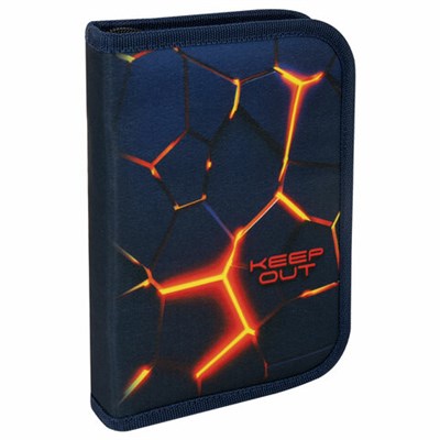 Пенал BRAUBERG, 1 отделение, 2 откидные планки, полиэстер, 21х14 см, "Keep out", 270719 270719