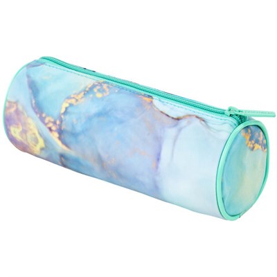 Пенал-тубус BRAUBERG, с эффектом Soft Touch, мягкий, "Mint marble", 22х8 см, 271568 271568