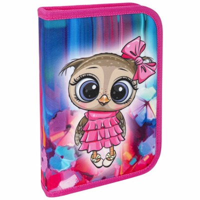 Пенал BRAUBERG, 1 отделение, 2 откидные планки, полиэстер, 21х14 см, "Wonderful night", 270717 270717