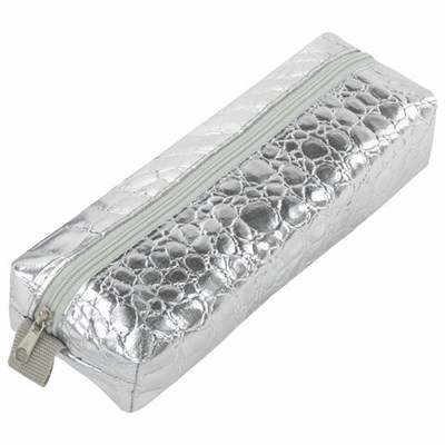 Пенал-косметичка BRAUBERG, "крокодиловая кожа", 20х6х4 см, "Ultra silver", 270851 270851