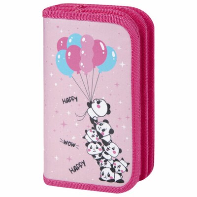 Пенал ЮНЛАНДИЯ, 3 отделения, полиэстер, 19х11 см, "Funny trip", 271029 271029